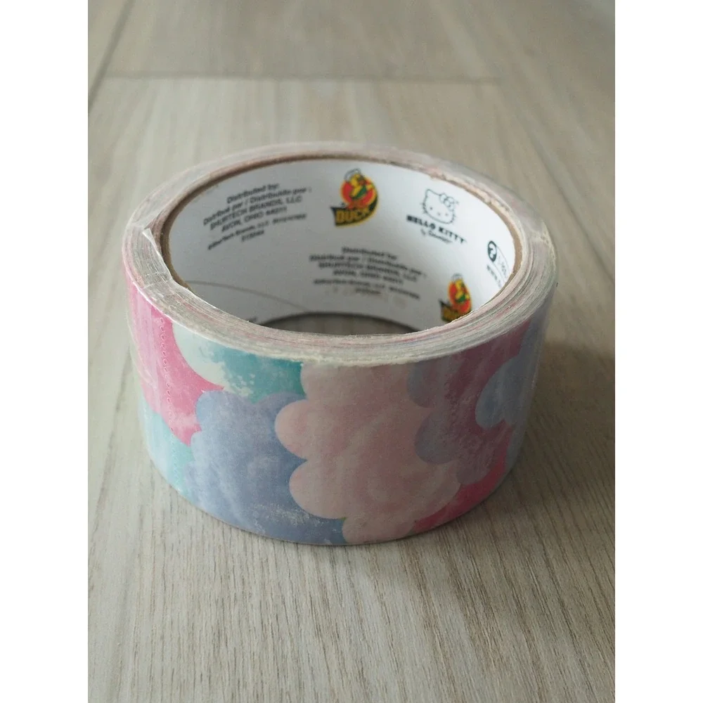 Duck Brand Hello Kitty Cloud Pastel Pink Blue Duct Tape Craft Sanrio 1.88in